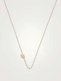 Love Letter 14K Gold Virgo Pavé Zodiac Necklace With Diamonds