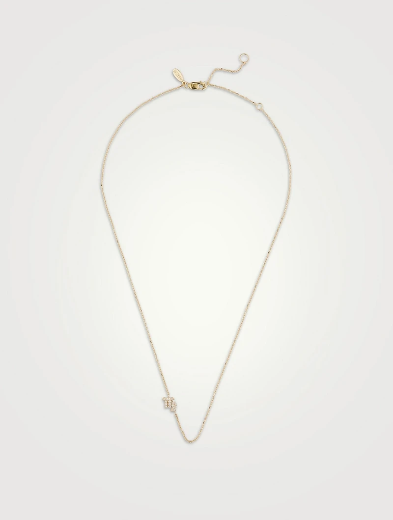 Love Letter 14K Gold Virgo Pavé Zodiac Necklace With Diamonds