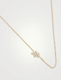 Love Letter 14K Gold Virgo Pavé Zodiac Necklace With Diamonds