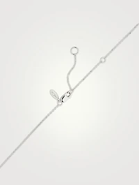 Love Letter 14K White Gold Aquarius Pavé Zodiac Necklace With Diamonds