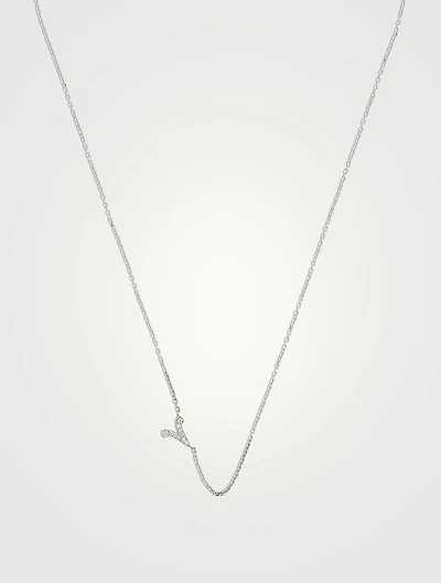 Love Letter 14K Gold Aries Pavé Zodiac Necklace With Diamonds