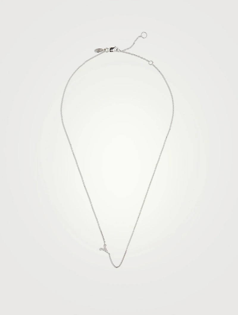 Love Letter 14K Gold Aries Pavé Zodiac Necklace With Diamonds