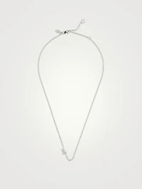 Love Letter 14K White Gold Capricorn Pavé Zodiac Necklace With Diamonds