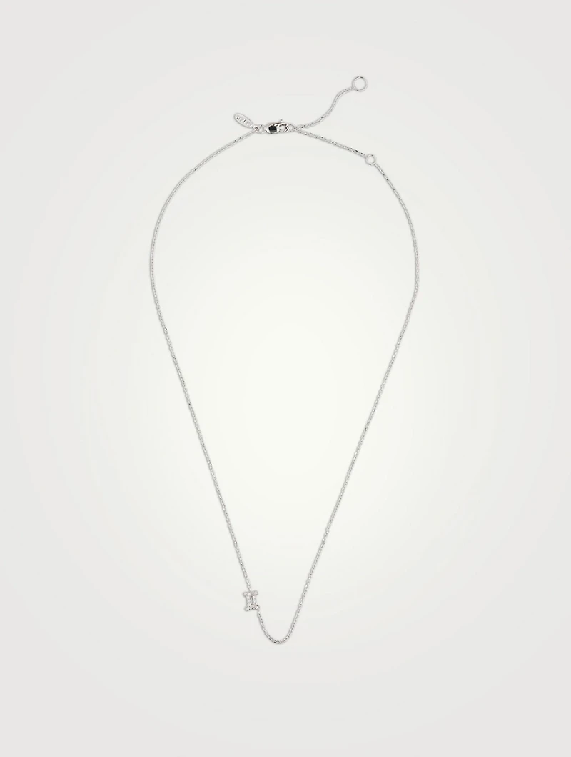 Love Letter 14K Gold Gemini Pavé Zodiac Necklace With Diamonds
