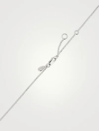 Love Letter 14K White Gold Pisces Pavé Zodiac Necklace With Diamonds