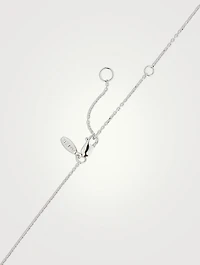 Love Letter 14K White Gold Sagittarius Pavé Zodiac Necklace With Diamonds
