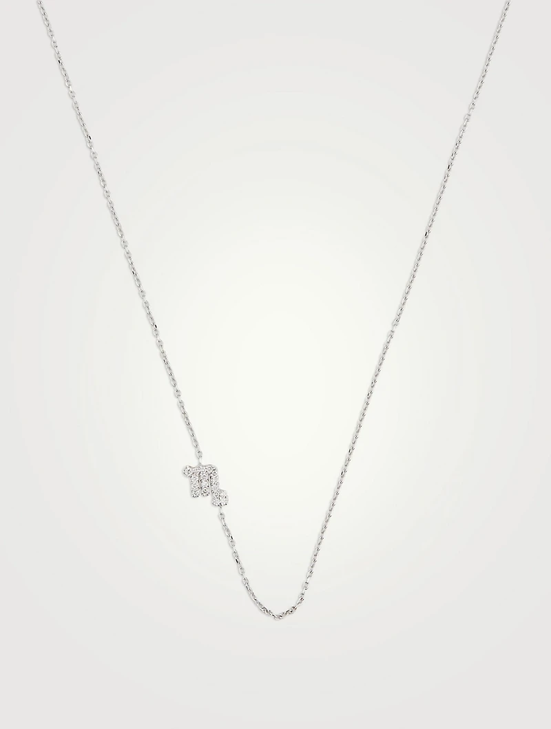 Love Letter 14K Gold Scorpio Pavé Zodiac Necklace With Diamonds
