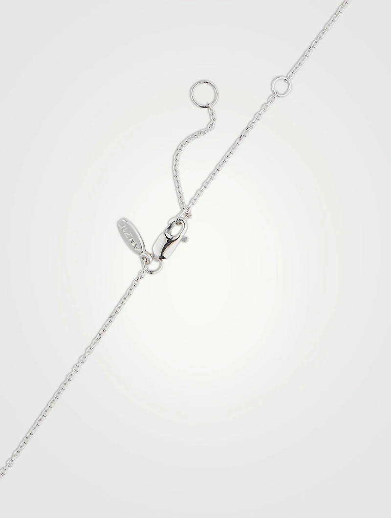 Love Letter 14K White Gold Virgo Pavé Zodiac Necklace With Diamonds