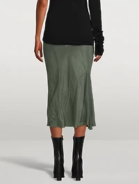 Bias-Cut Midi Skirt