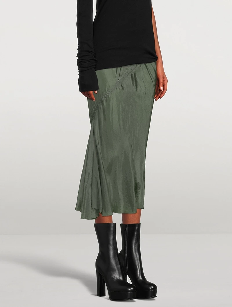 Bias-Cut Midi Skirt