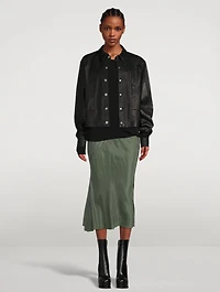 Bias-Cut Midi Skirt
