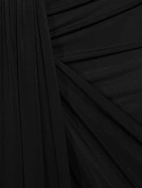 Draped Jersey Midi Skirt