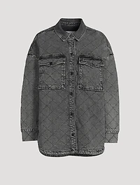 Quilted Denim Shirt Jacket