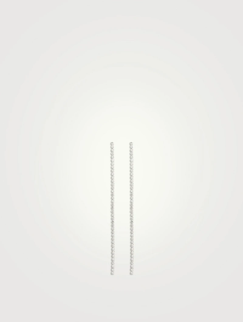 Hepburn 18K White Gold Drop Earrings With Diamonds