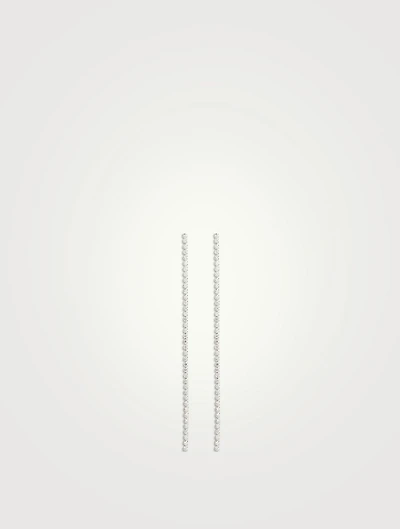 Hepburn 18K White Gold Drop Earrings With Diamonds