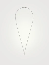 18K Gold Cross Necklace With Diamonds