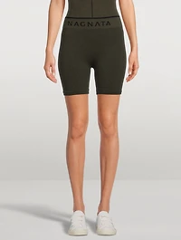 Balati Ribbed High Waisted Biker Shorts