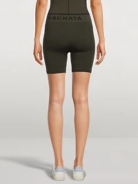 Balati Ribbed High Waisted Biker Shorts
