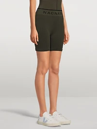 Balati Ribbed High Waisted Biker Shorts