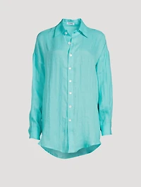 Playa Linen Oversized Shirt Dress