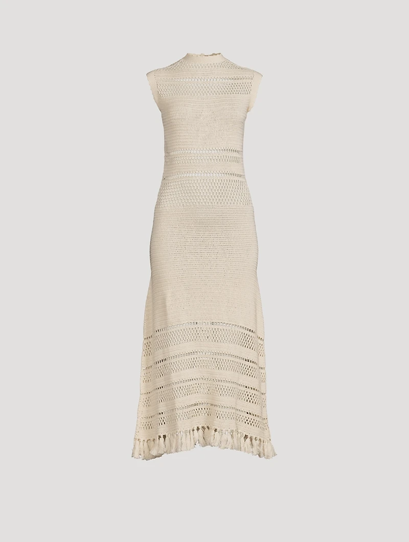 Nanay Crochet Midi Dress