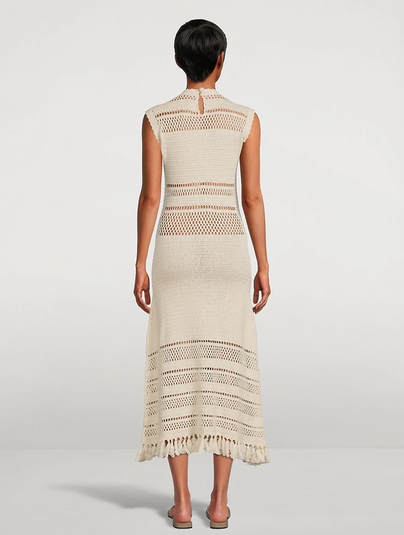 Nanay Crochet Midi Dress