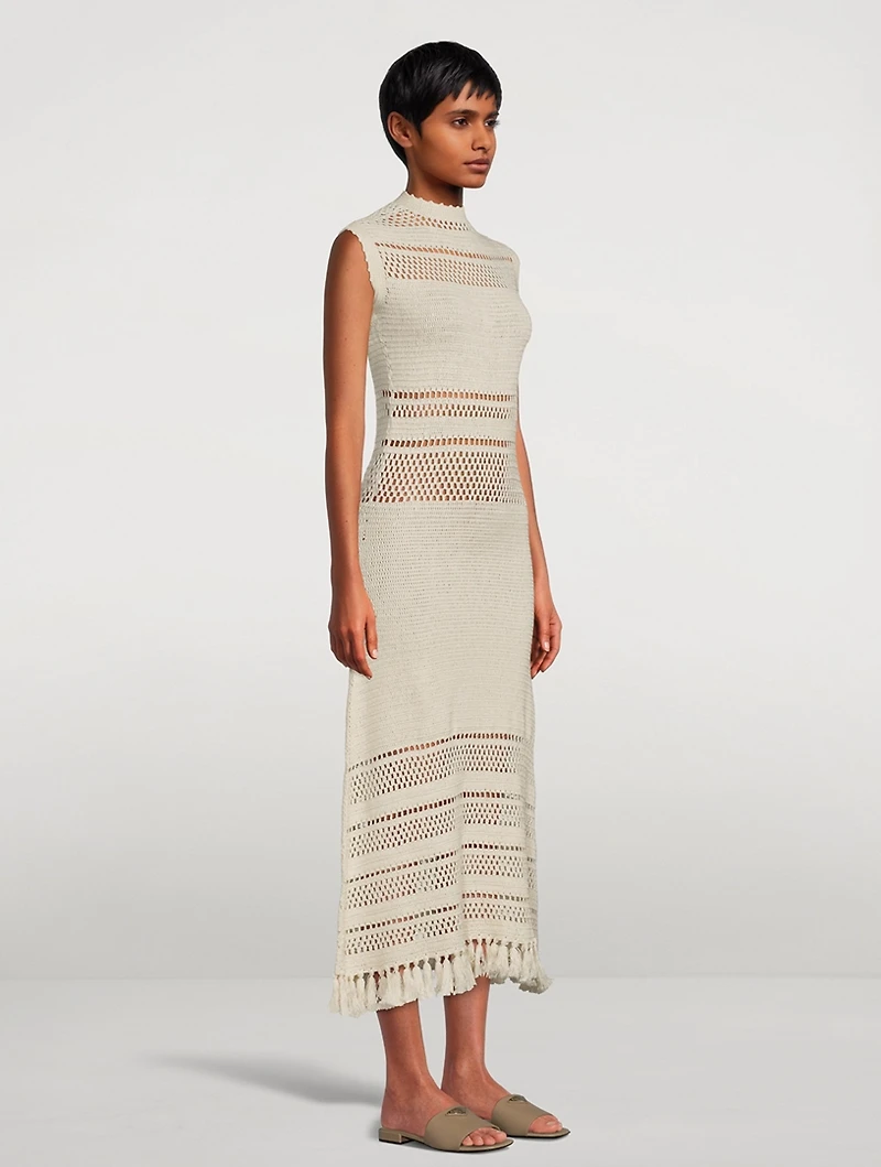Nanay Crochet Midi Dress