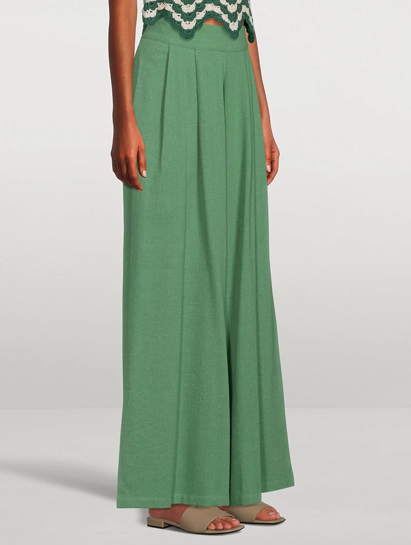 Acasia Organic Cotton Wide-Leg Pants