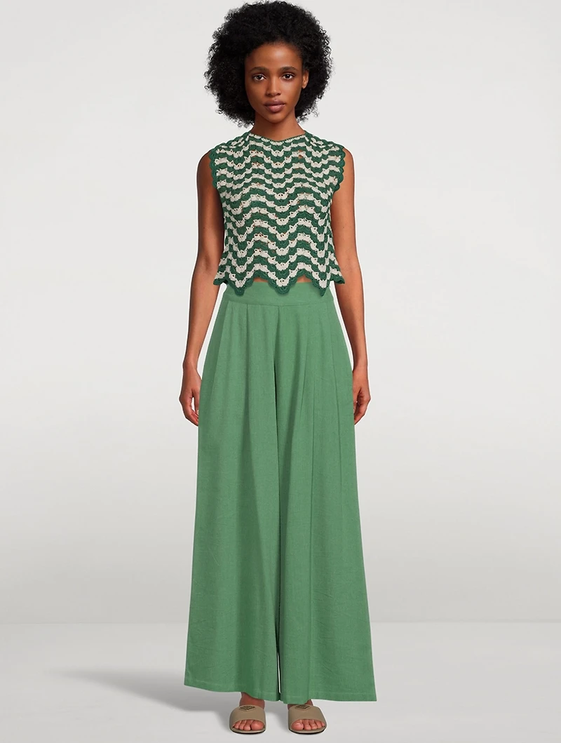 Acasia Organic Cotton Wide-Leg Pants