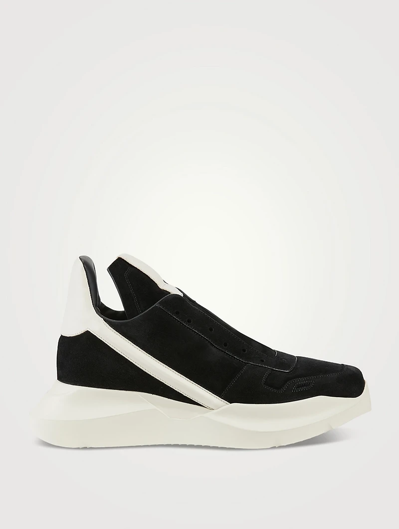 Geth Suede And Leather Runner Shoes