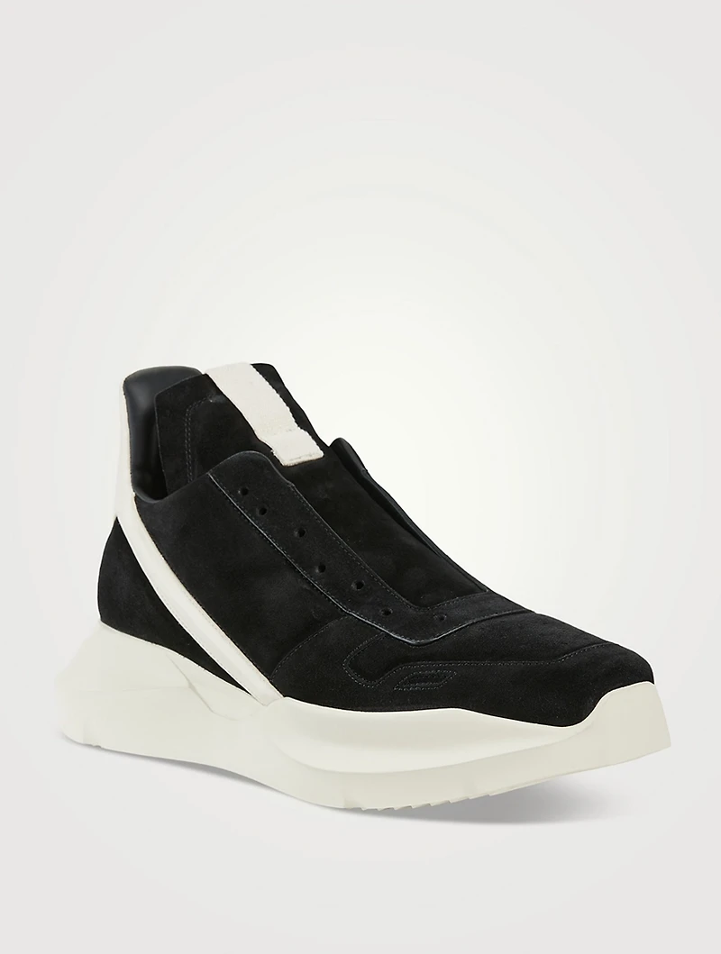 Geth Suede And Leather Runner Shoes
