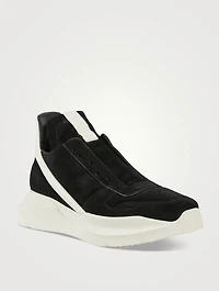 Geth Suede And Leather Runner Shoes