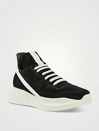 Geth Suede And Leather Runner Shoes
