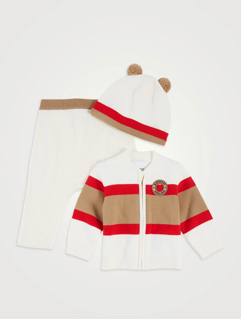 Three-Piece Wool-Blend Baby Gift Set