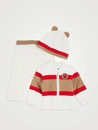 Three-Piece Wool-Blend Baby Gift Set
