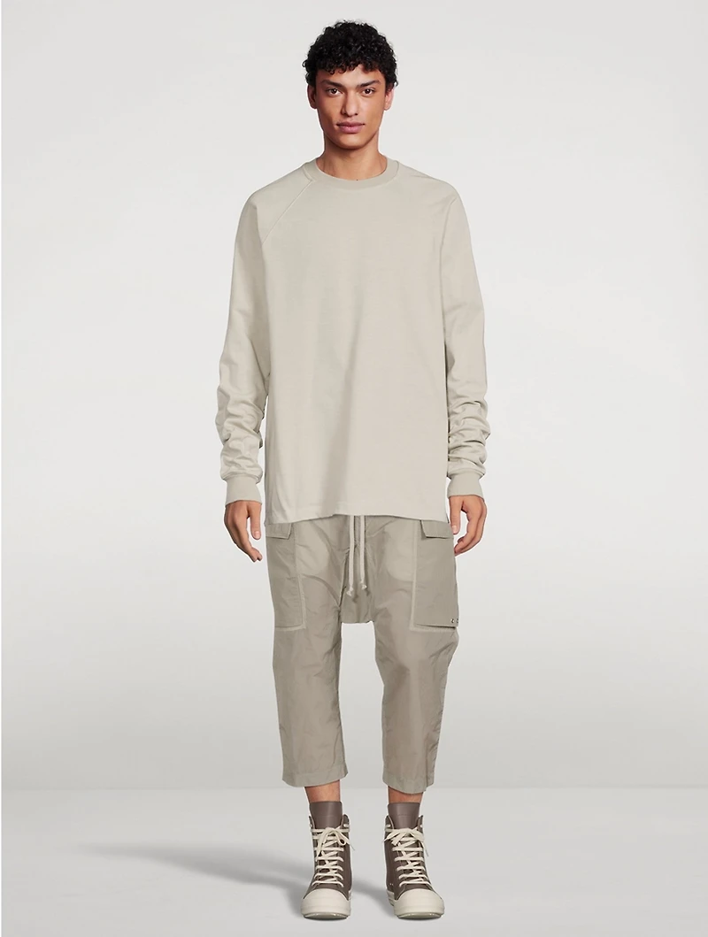 Nylon Cargo Cropped Pants
