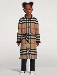 Reversible Check Wool Coat