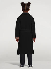 Reversible Check Wool Coat