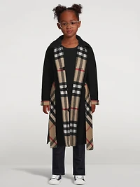 Reversible Check Wool Coat