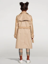 Two-Tone Double-Breasted Trench Coat