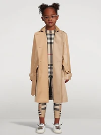Two-Tone Double-Breasted Trench Coat