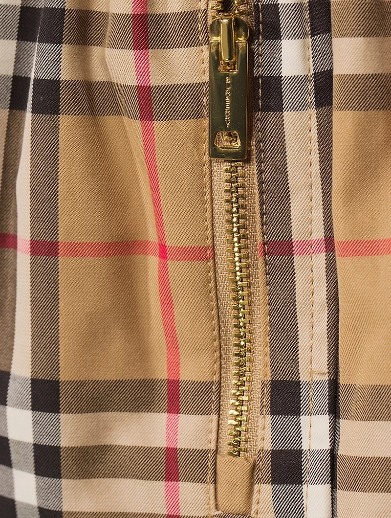 Patchwork Check Cotton Shorts