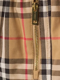 Patchwork Check Cotton Shorts