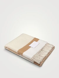 Stripe Double Cashmere Throw Blanket