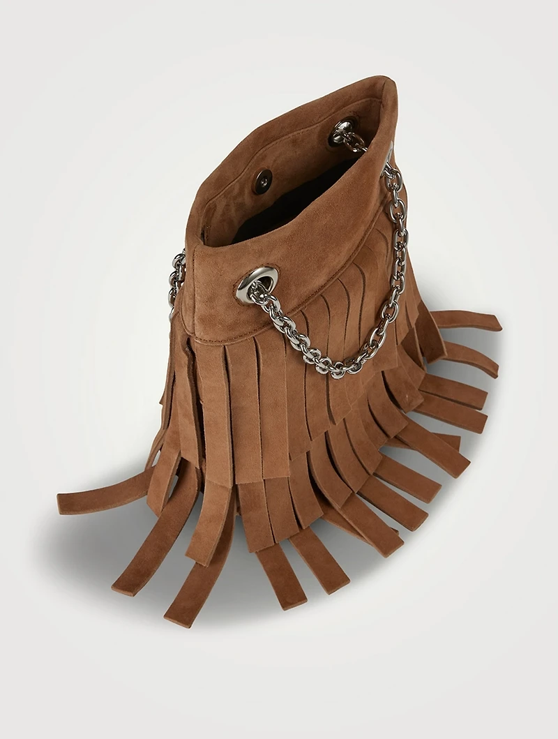 Rhea Suede Fringe Tote Bag