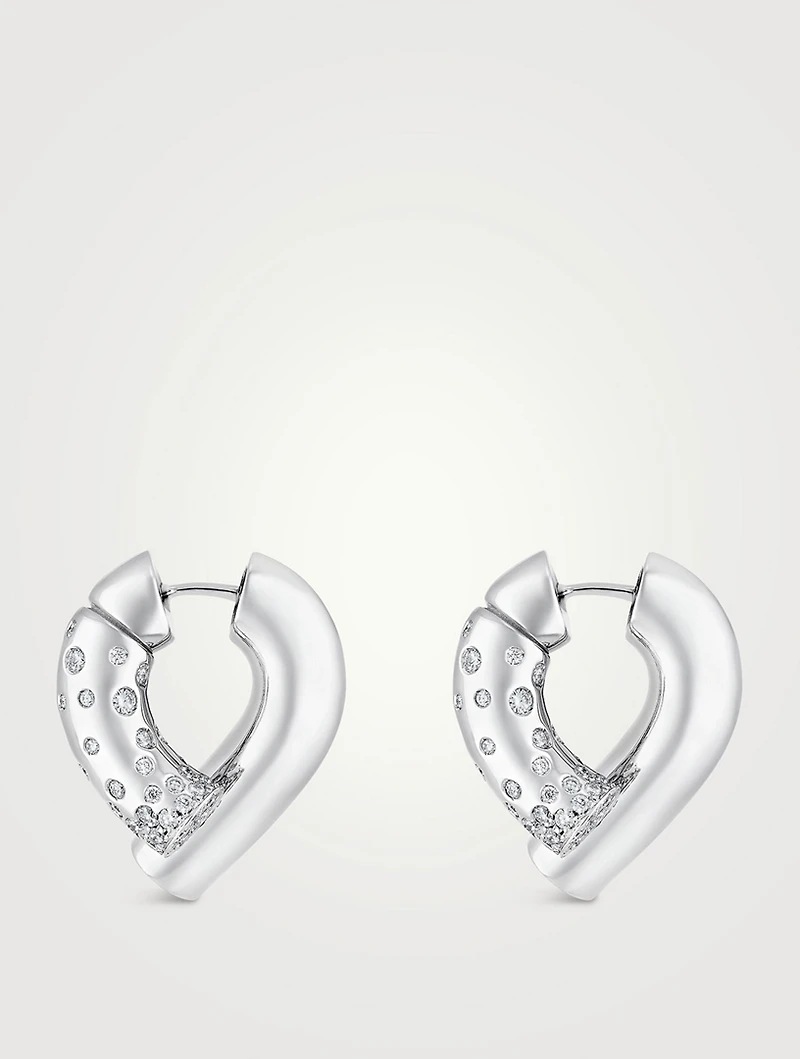 Oera 18K White Gold Earrings With Diamonds