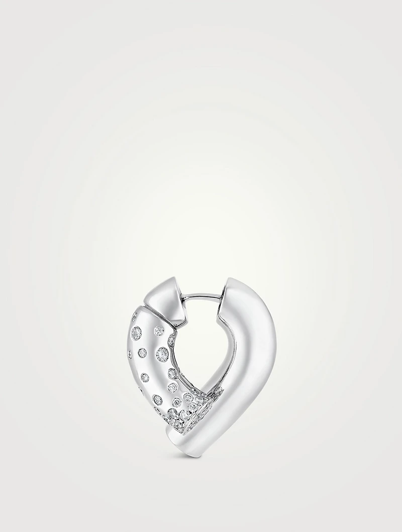 Oera 18K White Gold Earrings With Diamonds