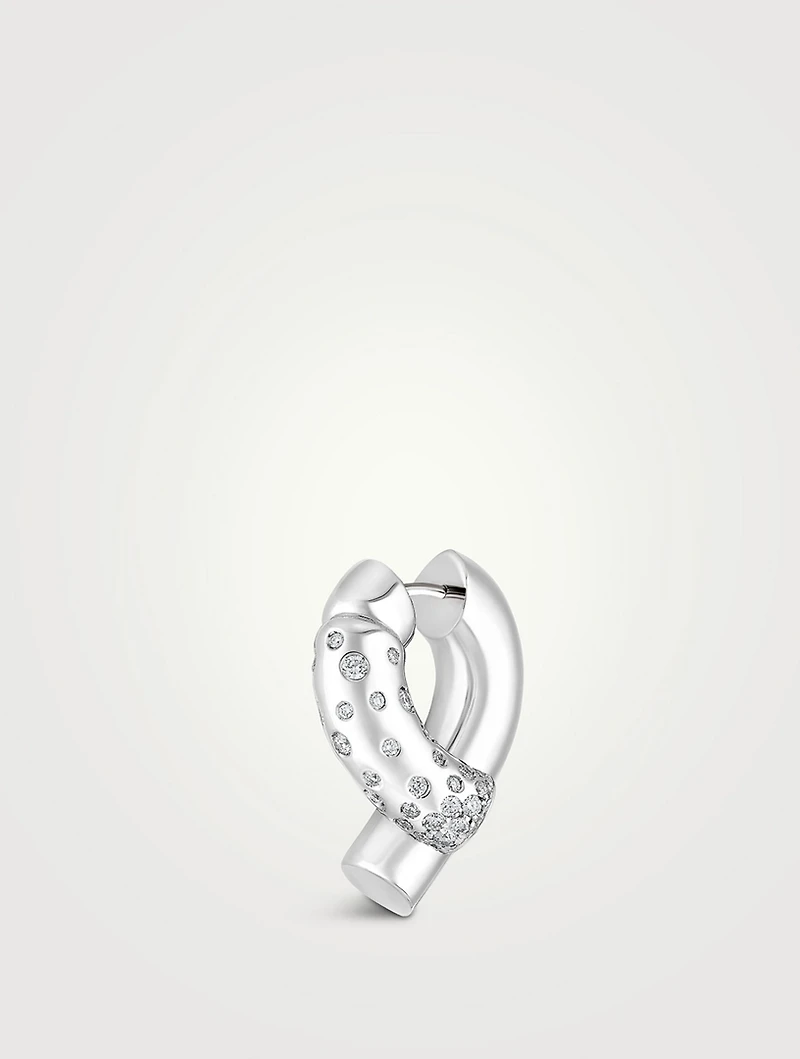 Oera 18K White Gold Earrings With Diamonds