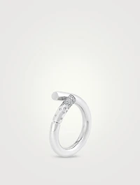 Oera 18K White Gold Ring With Diamonds