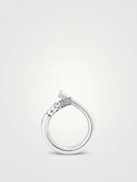 Oera 18K White Gold Ring With Diamonds